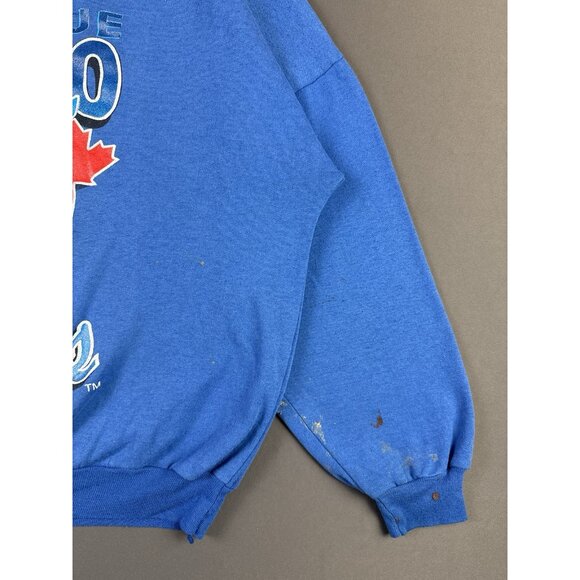 Rare Vintage 90s 1994 Toronto Blue Jays Baseball Blue Crewneck Ravens Sweatshirt - Picture 10 of 16
